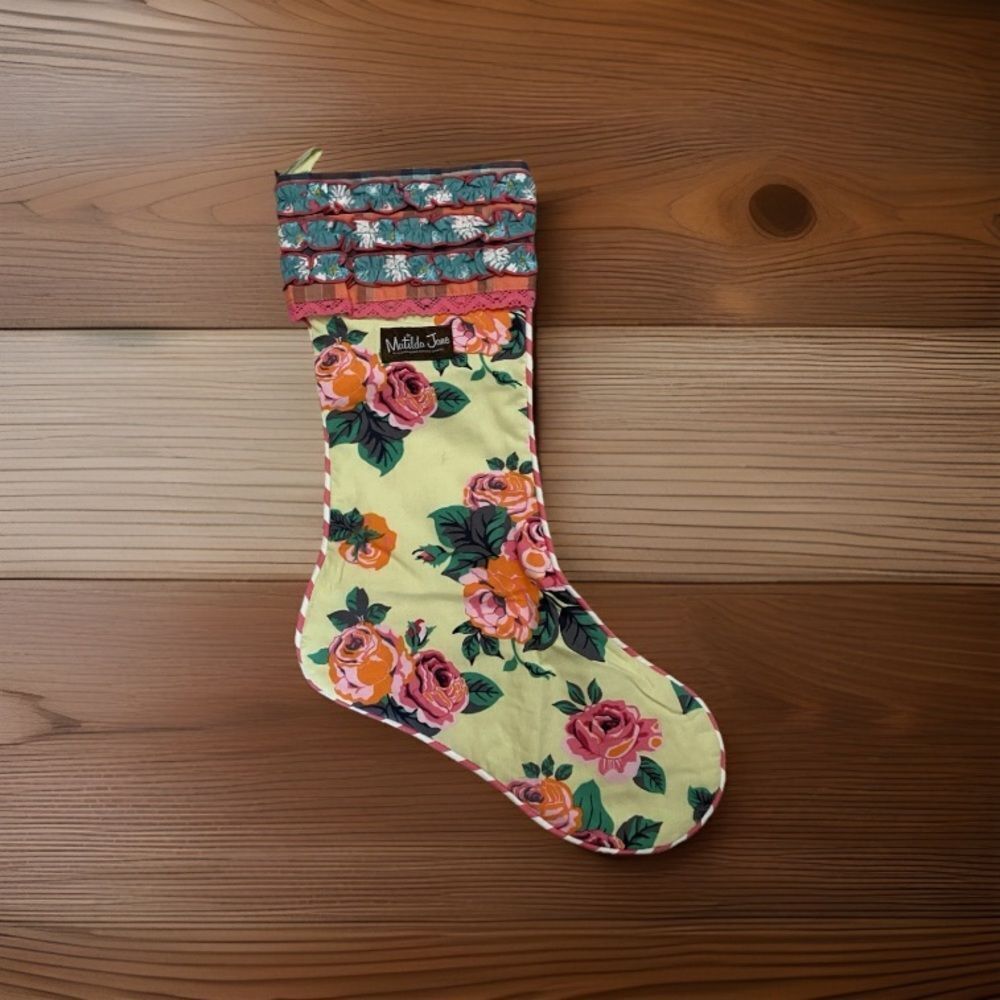 Matilda Jane Ruffled Floral Christmas Stocking